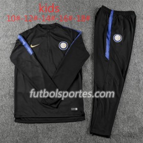 Inter Milan Niño Sudadera de Entrenamiento Trajes Negro 2018/2019